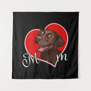 Dog Lover Love Heart Chocolate Labrador Mom Tapestry