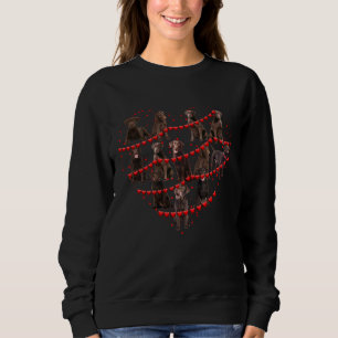 Dog Lover  Love Heart Chocolate Labrador Valentine Sweatshirt