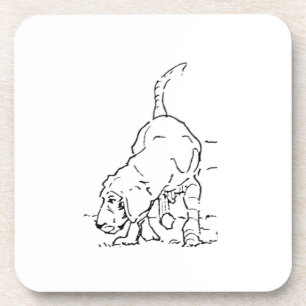 Dog Lover Memory, Beagle Illustration Coaster