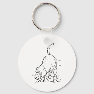 Dog Lover Memory, Beagle Illustration Keychain