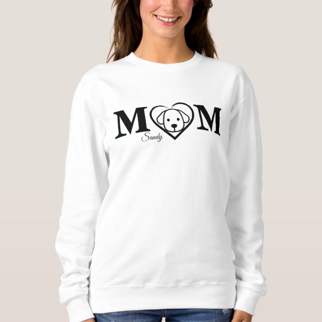 Dog lover mom customized sweatshirt (Front)