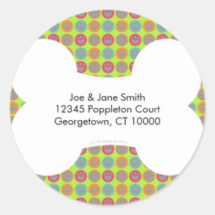 Dog Lover Multi-colour Paw Print Address Labels
