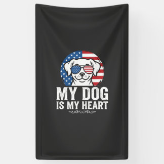 Dog Lover My Dog Is My Heart Banner