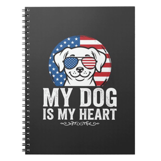 Dog Lover My Dog Is My Heart Notebook (Front)
