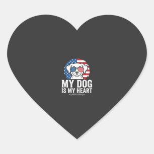 Dog Lover My Dog Is My Heart Sticker