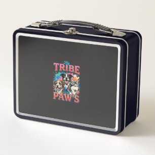 Dog Lover My Tribe Has Paws Metal Lunch Box