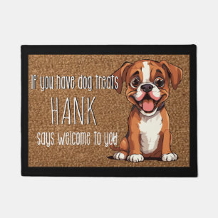 Dog Lover Personalized Boxer Dog Puppy Name Doormat