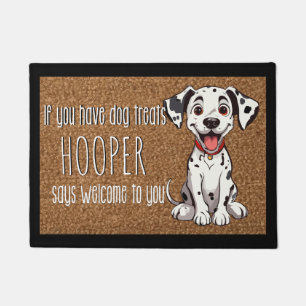 Dog Lover Personalized Dalmatian Dog Puppy Name Doormat