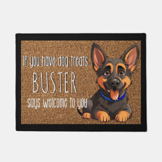 Dog Lover Personalized German Shepherd Puppy Name  Doormat