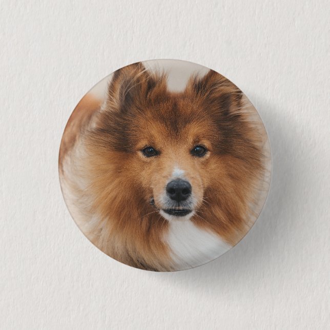 Dog Lover Personalized Pet Photo 1 Inch Round Button (Front)