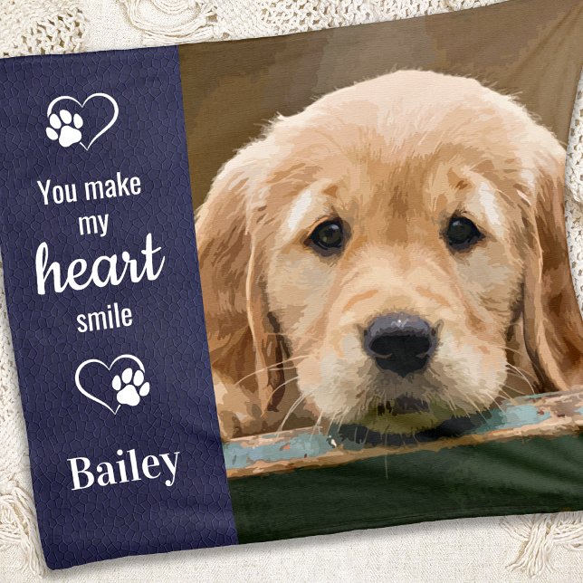 Dog Lover Personalized Pet Photo Fleece Blanket (Creator Uploaded)