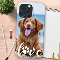 Dog Lover Personalized Pet Photo LOVE Paw Print