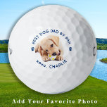 Dog Lover Personalized Pet Photo Modern Golfer Golf Balls<br><div class="desc">Best Dog Dad By Par! Surprise the Dog Dad and Golf Lover with these super cute dog photo custom golf balls and matching golf accessories. Now he can take his best friend with him as he play's 18 holes . Customize these golf balls with your dogs favourite photo. Great gift...</div>