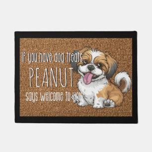 Dog Lover Personalized Shih Tzu Puppy Name  Doormat