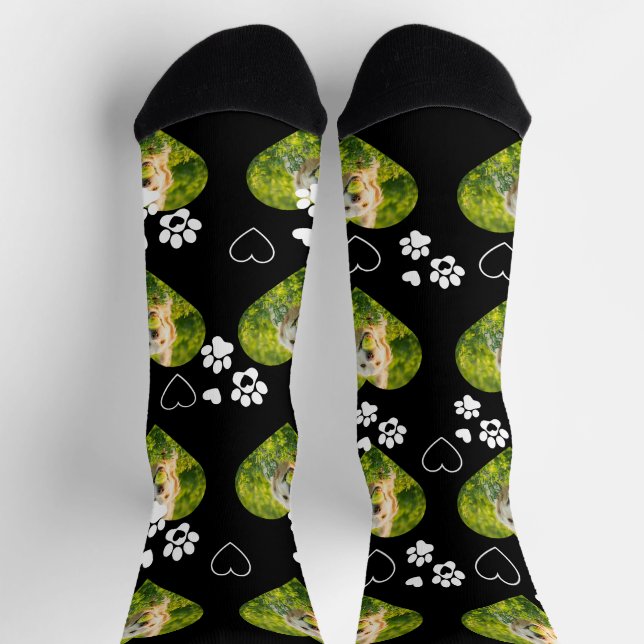Dog Lover Photo Socks For Dad (Top)