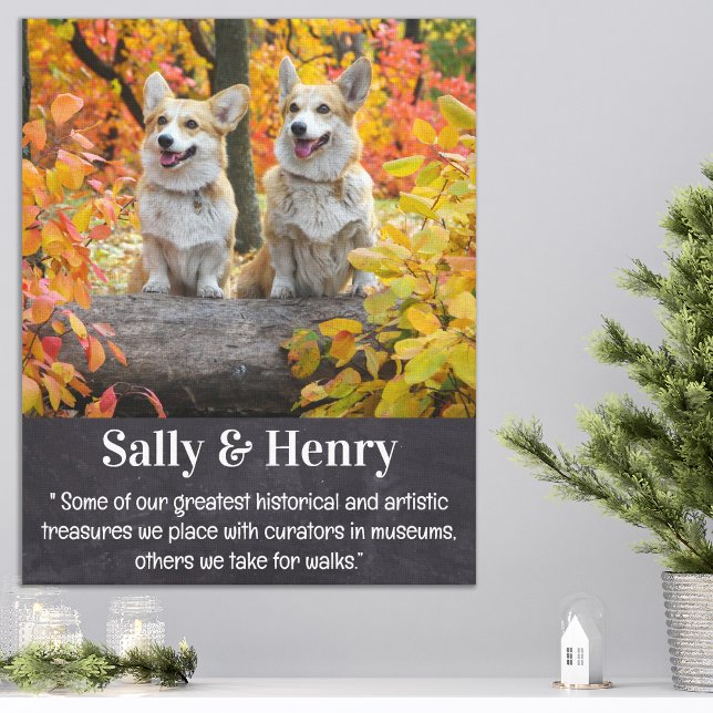 Dog Lover Poem Modern Elegant Custom Pet Photo Canvas Print (Creator Uploaded)