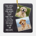 Dog Lover Quote Keepsake Personalized Pet Photo Ceramic Ornament<br><div class="desc">Celebrate your best friend and cherish those precious memories with a custom unique dog lover keepsake photo ornament in a rustic chalkboard slate design . This unique pet dog photo keepsake ornament is the perfect gift for yourself, family or friends to honour your best dog or as a pet memorial....</div>