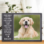 Dog Lover Quote Keepsake Personalized Pet Photo Plaque<br><div class="desc">Celebrate your best friend and cherish those precious memories with a custom unique dog lover keepsake photo plaque in a rustic chalkboard slate design . This unique pet dog photo keepsake plaque is the perfect gift for yourself, family or friends to honour your best dog or as a pet memorial....</div>