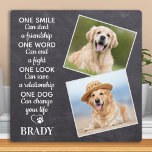 Dog Lover Quote Keepsake Personalized Pet Photo Plaque<br><div class="desc">Celebrate your best friend and cherish those precious memories with a custom unique dog lover keepsake photo plaque in a rustic chalkboard slate design . This unique pet dog photo keepsake plaque is the perfect gift for yourself, family or friends to honour your best dog or as a pet memorial....</div>
