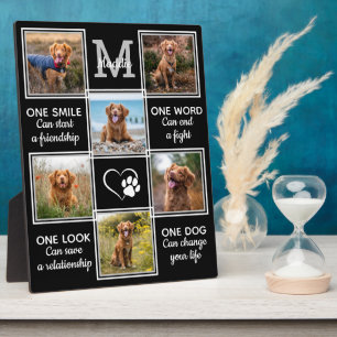 Dog Lover Quote Keepsake Unique Pet Photo Collage Plaque