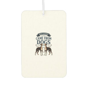Dog Lover Quote Vintage Engraving Hound Typography Air Freshener