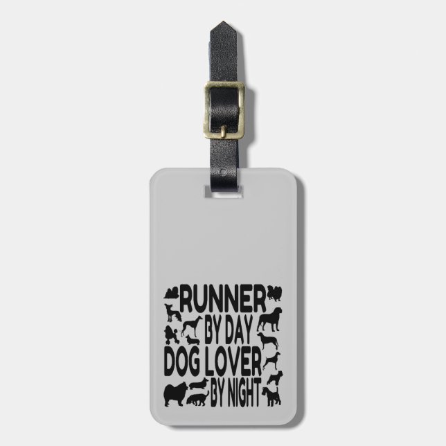 Dog Lover Runner Luggage Tag (Front Vertical)