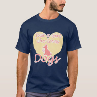 Dog Lover shirt Gift Just a Girl Who Loves Dogs fr