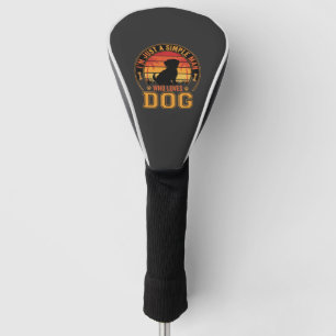 Dog Lover Simple Man Retro Sunset Golf Head Cover