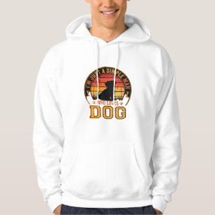 Dog Lover Simple Man Retro Sunset Hoodie