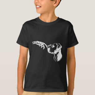 Dog Lover Skeleton Hand Boop Funny Halloween Labra T-Shirt