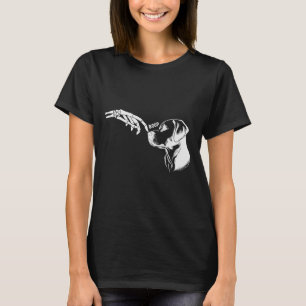 Dog Lover Skeleton Hand Boop Funny Halloween Labra T-Shirt