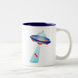 Dog Lover – Spaceship Two-Tone Coffee Mug