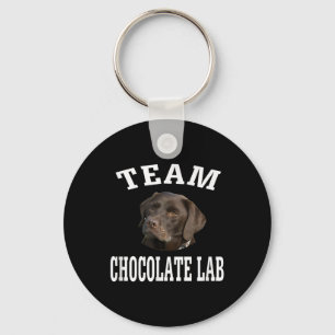 Dog Lover Team Chocolate Labrador Retriever Keychain