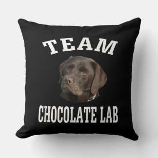 Dog Lover | Team Chocolate Labrador Retriever Throw Pillow