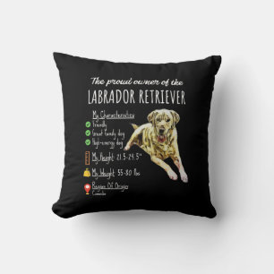 Dog Lover The Proud Owner Of Labrador Retriever Throw Pillow
