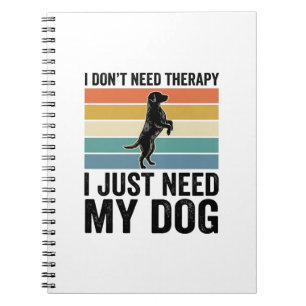 Dog Lover Therapy Quote Vintage Engraving Design_1 Notebook