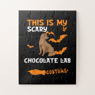 Dog Lover This Is My Scary Chocolate Lab Costume Jigsaw Puzzle