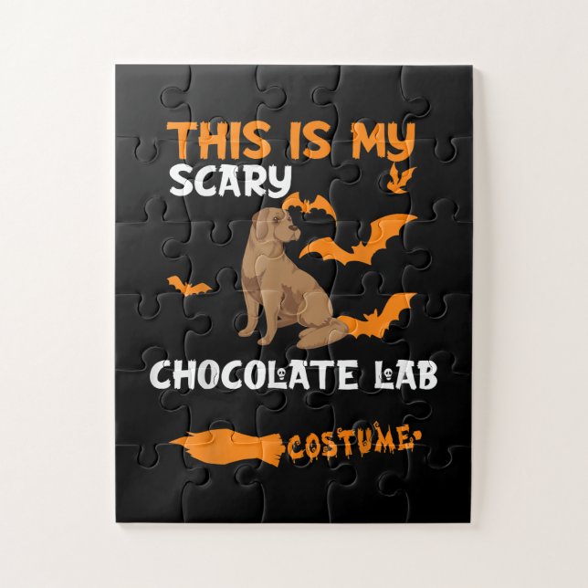 Dog Lover | This Is My Scary Chocolate Lab Costume Jigsaw Puzzle (Vertical)