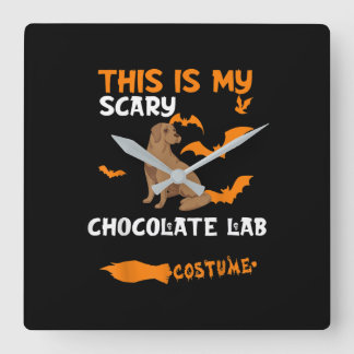 Dog Lover | This Is My Scary Chocolate Lab Costume Square Wall Clock