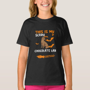 Dog Lover This Is My Scary Chocolate Lab Costume T-Shirt