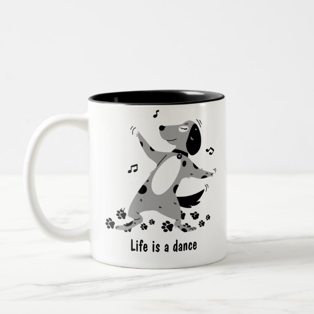 DOG LOVER  Two-Tone COFFEE MUG (Left)