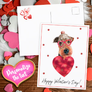 Dog Lover Valentine Gift Airedale Terrier Postcard