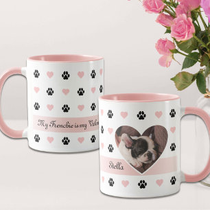 Dog Lover Valentines Custom Photo and Text  Mug