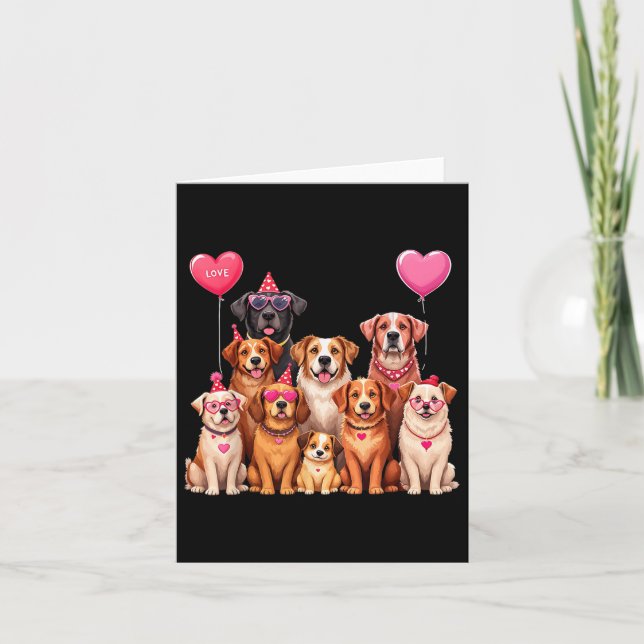 Dog Lover Valentines Day Present For Women And Kid Card (Front)