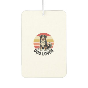 Dog Lover Vintage Engraving Cute Dog Sunset Design Air Freshener