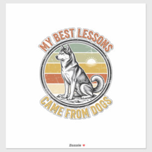 Dog Lover Vintage Shirt with Wise Husky Engraving_