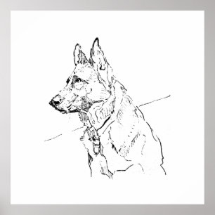 Dog Lover Wall Art, German Shepherd Poster