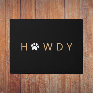 Dog Lover Welcome Howdy Doormat