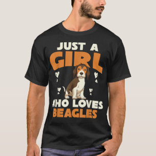 Dog Lover Women Pet Animal Just A Girl Who Loves B T-Shirt