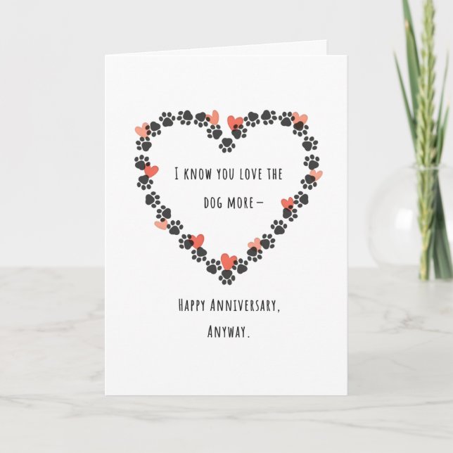 Dog Lovers Anniversary Card (Front)
